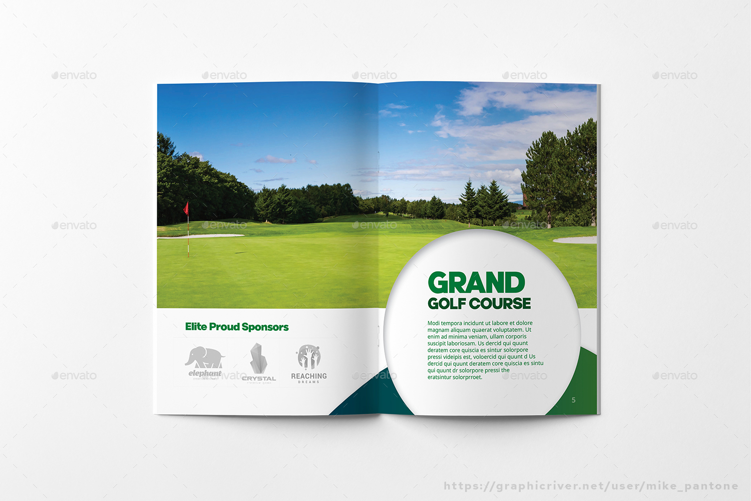 Golf 2020 Information Booklet Brochure by Mike_pantone GraphicRiver